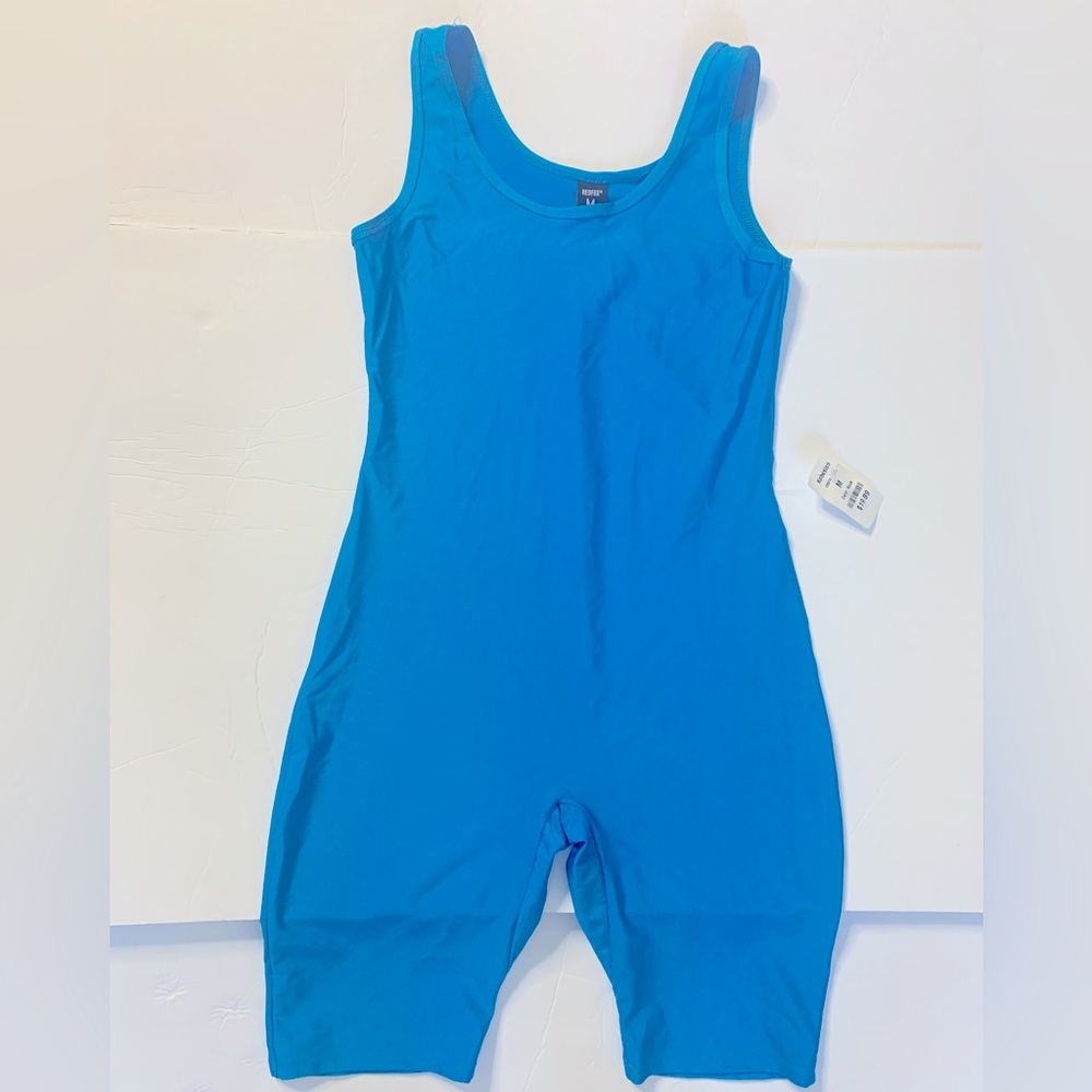 Blue Biker Spandex Onepiece